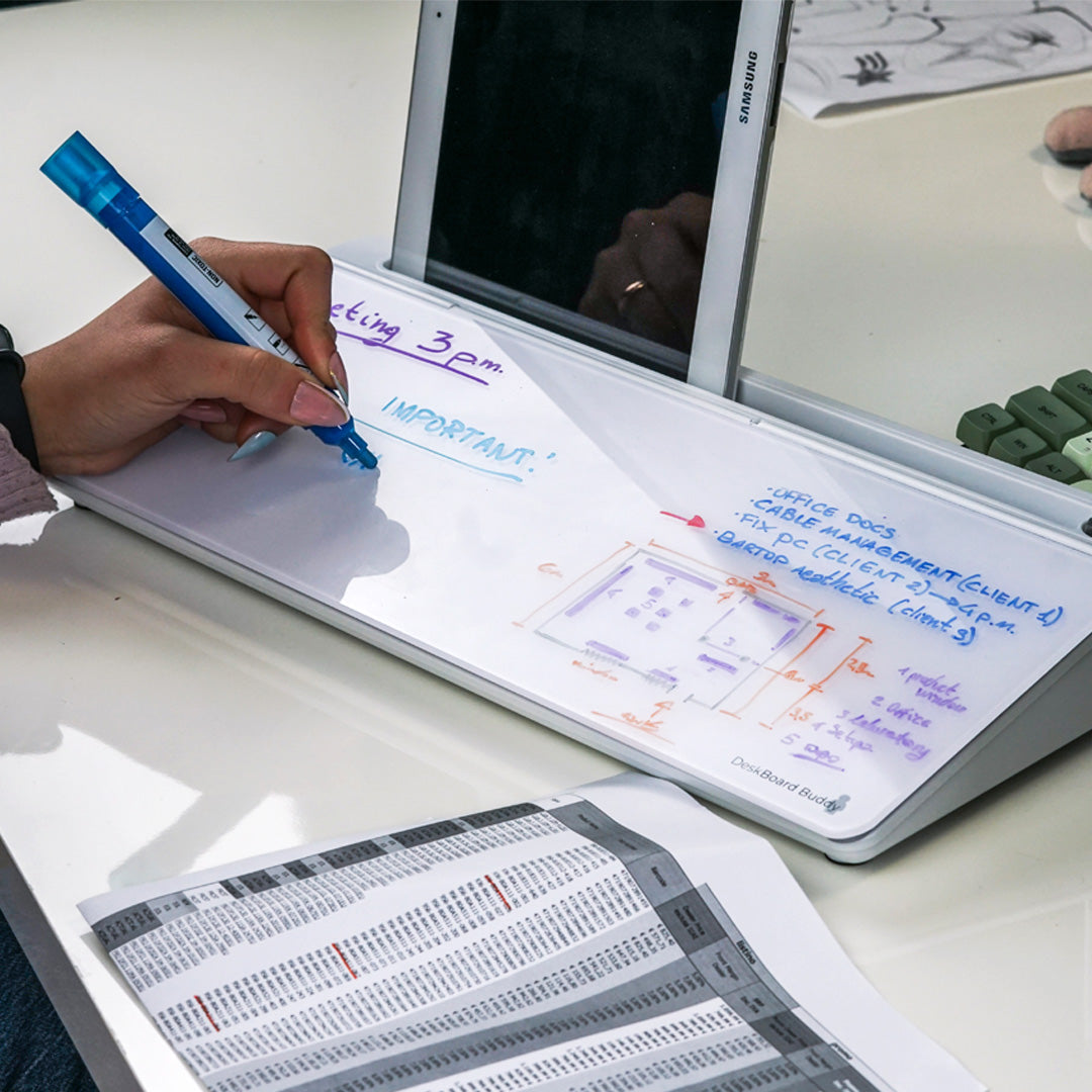 glass whiteboard desk