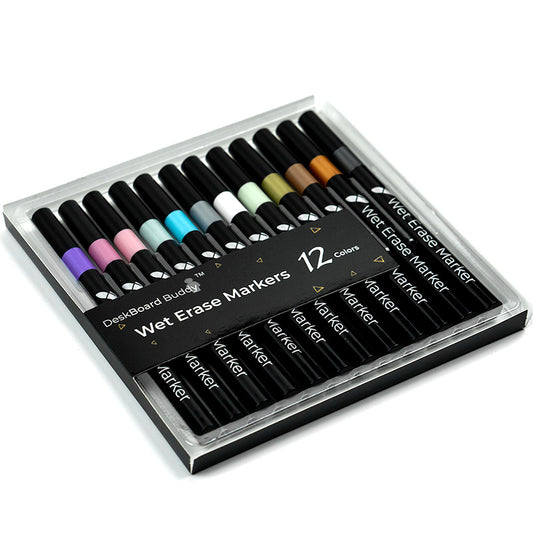 Wet Erase Markers - 12 Pack (For Black DeskBoard Buddy)