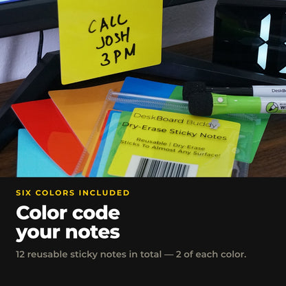 Dry Erase Sticky Notes - 12 Pack