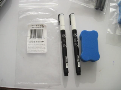 Dry Erase Markers - 2 Pack with Eraser